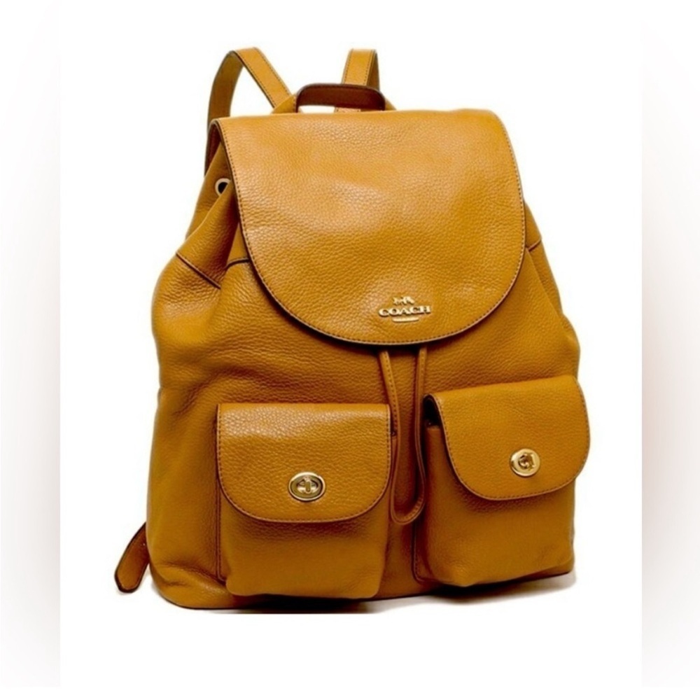 Coach Billie Brown Leather Backpack!